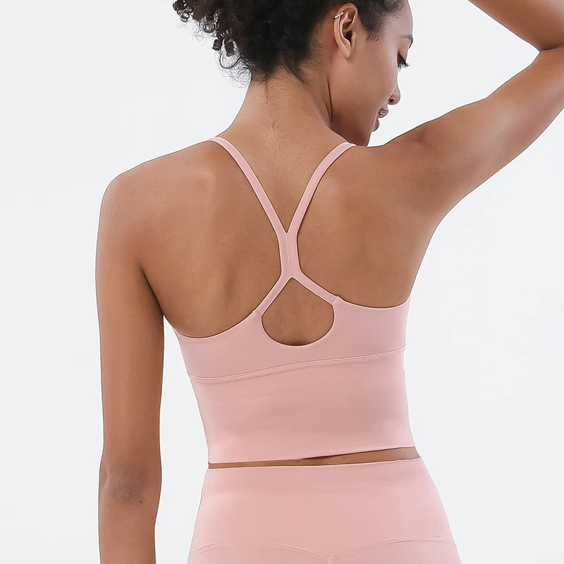 SOISOU S-XL Nylon Sports Bra Top - Breathable Bralette for Active Women