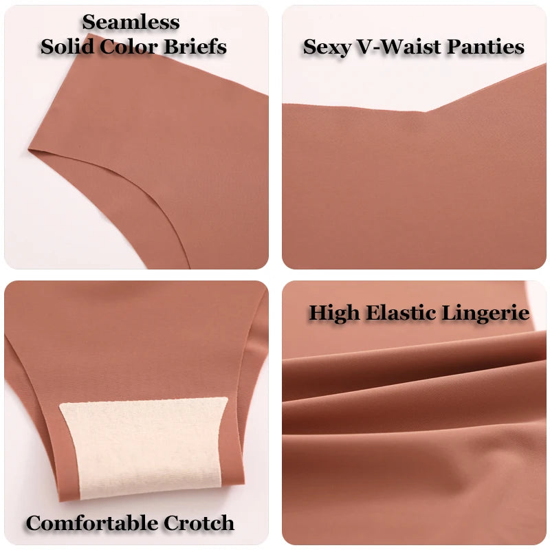 FINETOO 4pcs Seamless Ultra-thin Women's Panties