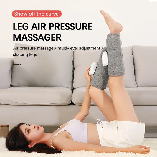 Wireless Rechargeable Electric Leg Massager - 3 Modes Air Compression Calf Massage