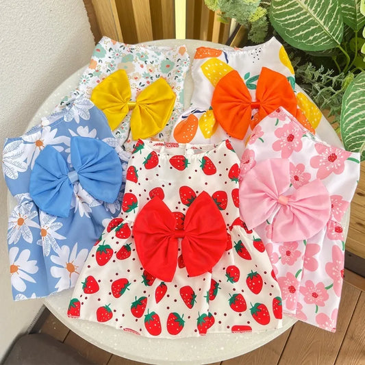 Cute Dog Princess Dress for Spring & Summer - Bow Lace Skirt for Small to Medium Pets