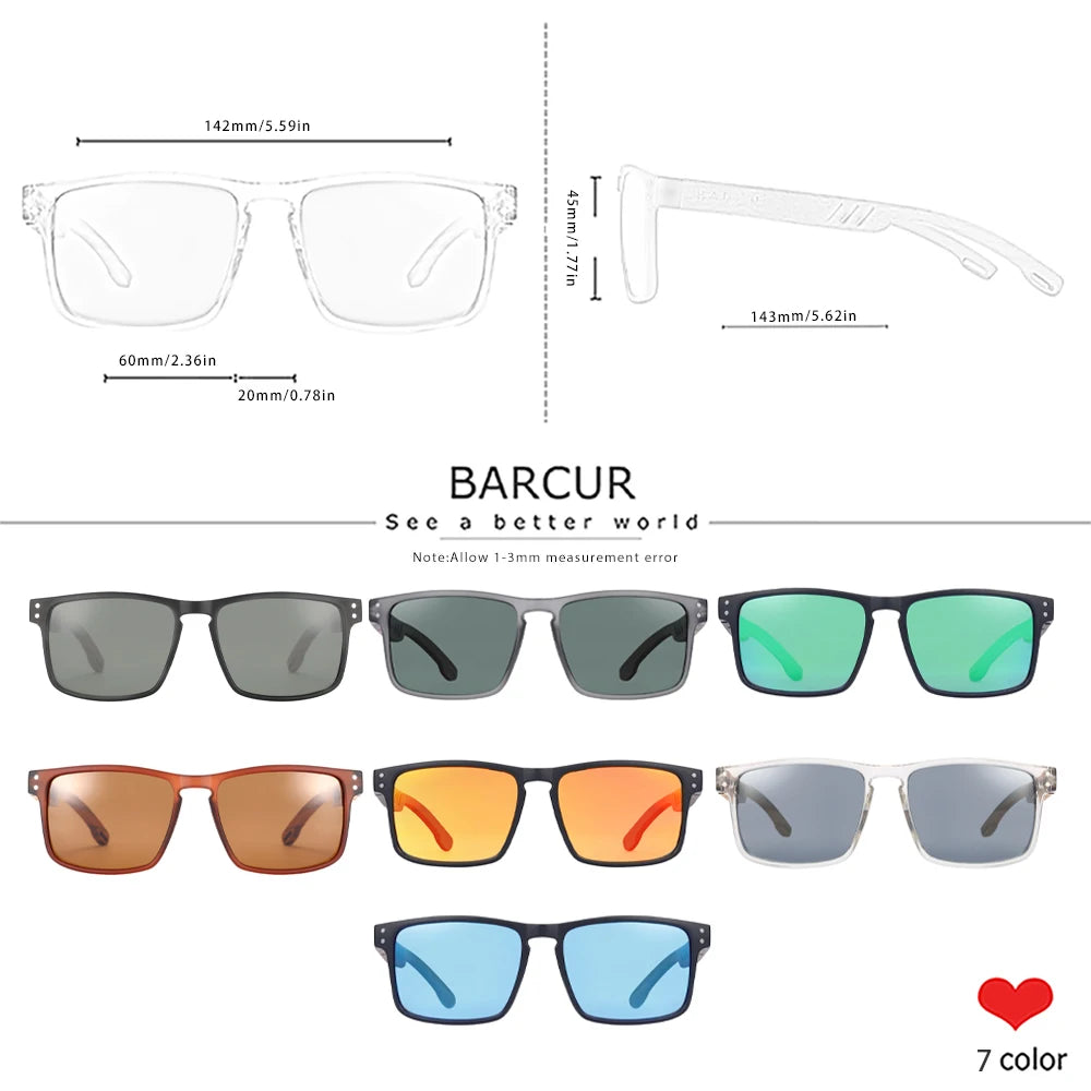 BARCUR Walnut Wood Polarized Sunglasses – Designer UV400 Unisex Shades