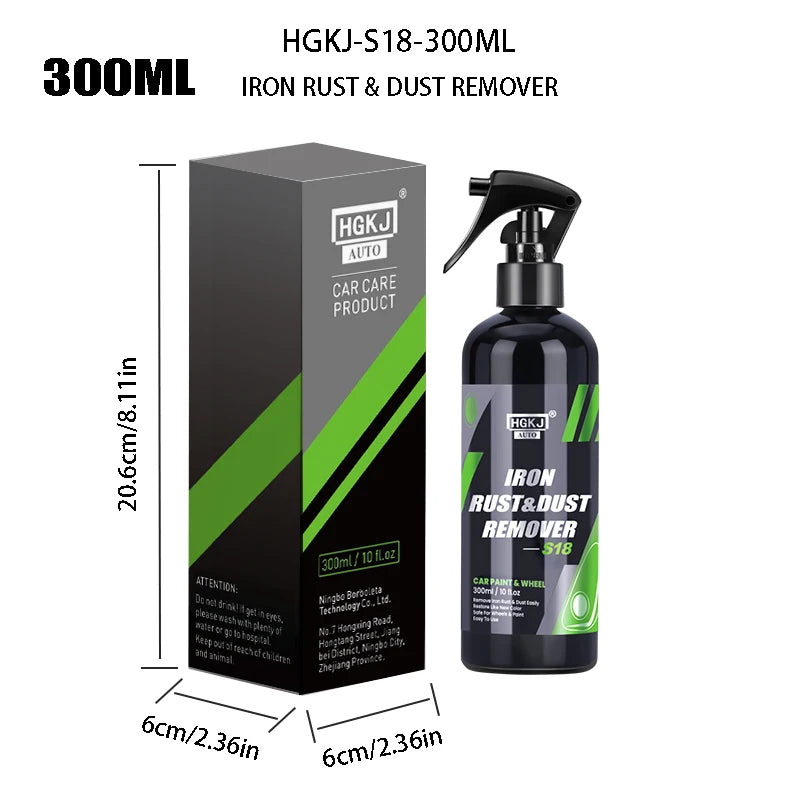 HGKJ Car Paint & Wheel Iron Particles Powder Cleaning Super Rust Dust Remover Spray