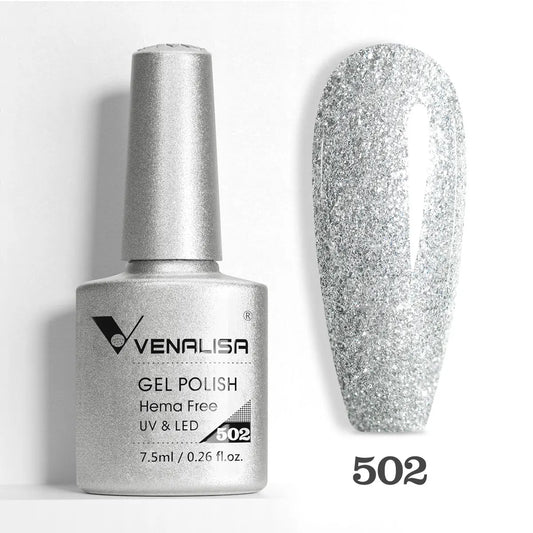 Venalisa HEMA FREE Nail Gel Polish Glitter - French Nail Jelly Pink Nude Collection