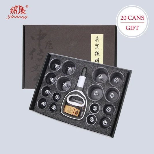 Suction Cups Acupuncture Vacuum Massage Jars - Hansol Cuppings Therapy Set