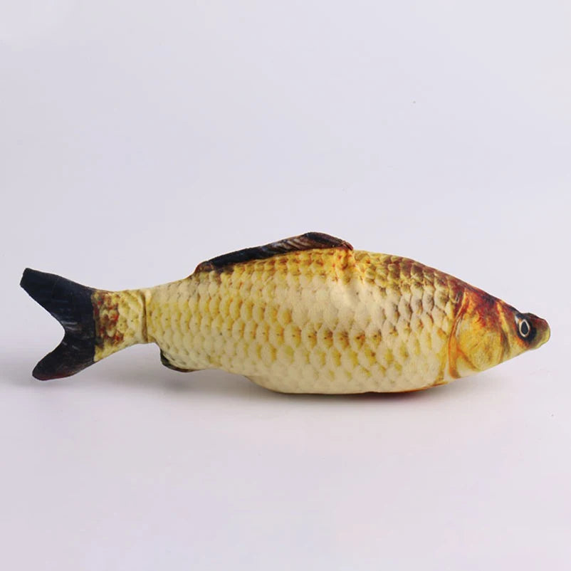 Simulation Fish Cat Chew Plush Toys