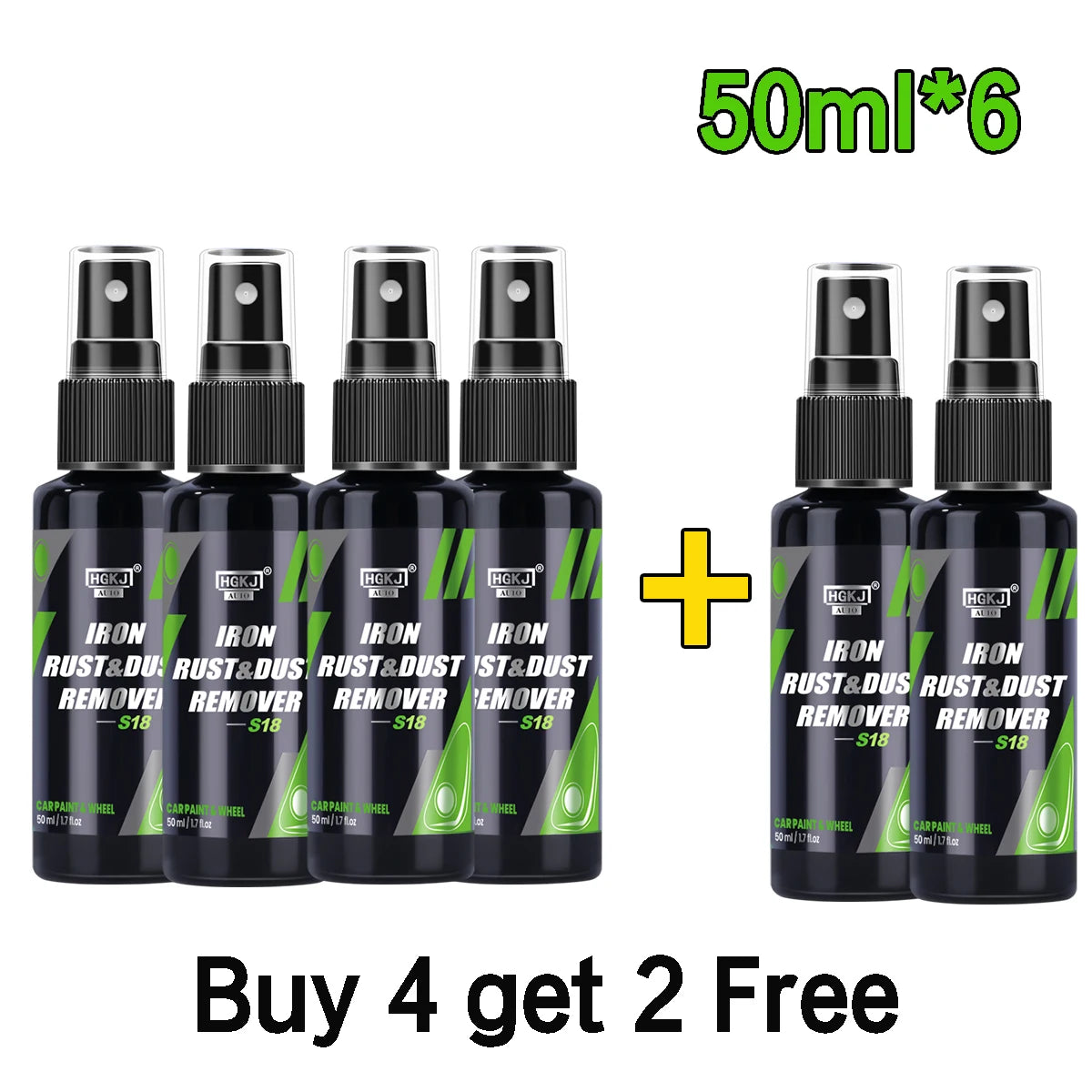 HGKJ Car Paint & Wheel Iron Particles Powder Cleaning Super Rust Dust Remover Spray