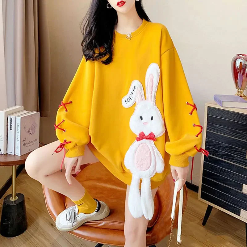 Kawaii Cute Bunny Sweatshirt for Women