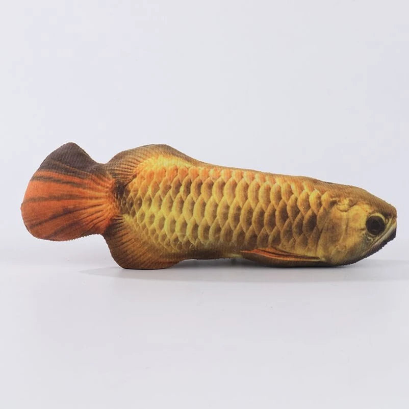 Simulation Fish Cat Chew Plush Toys