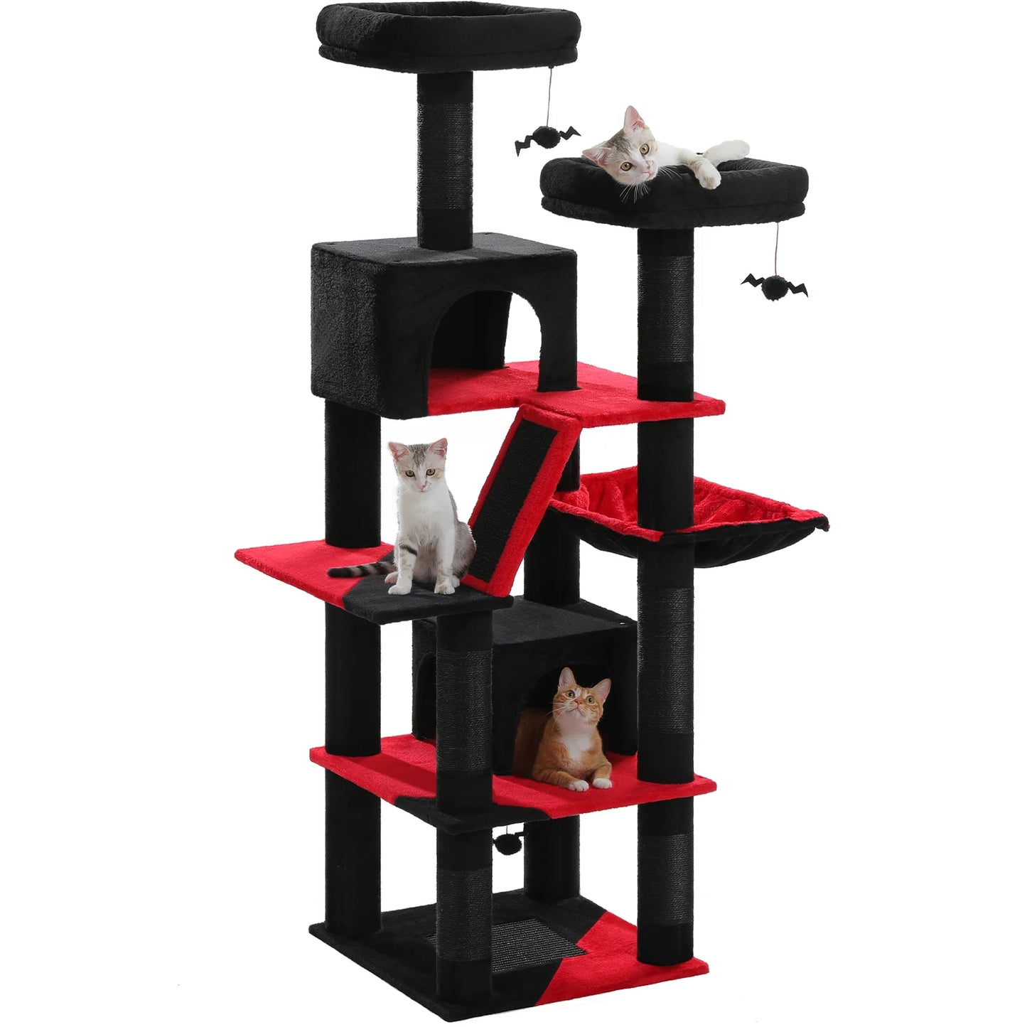 Large Cat Tree Tall Cat Tower for Indoor Cats - Multi-Level Plush Cat Condo with Scratching Posts and Perches