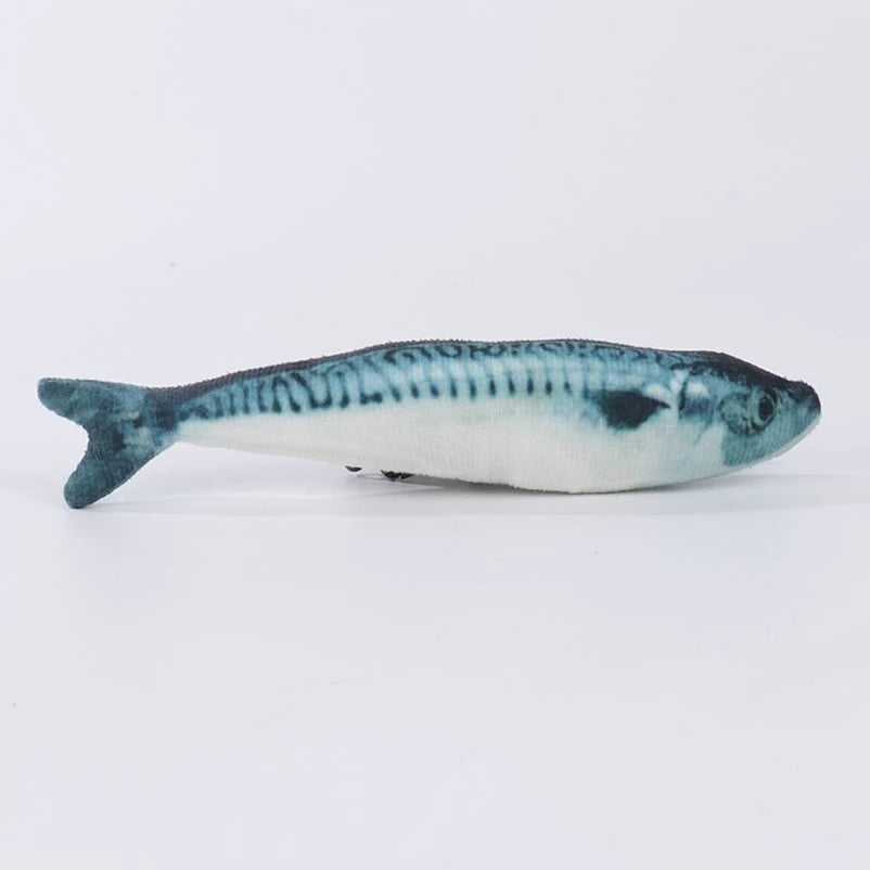 Simulation Fish Cat Chew Plush Toys