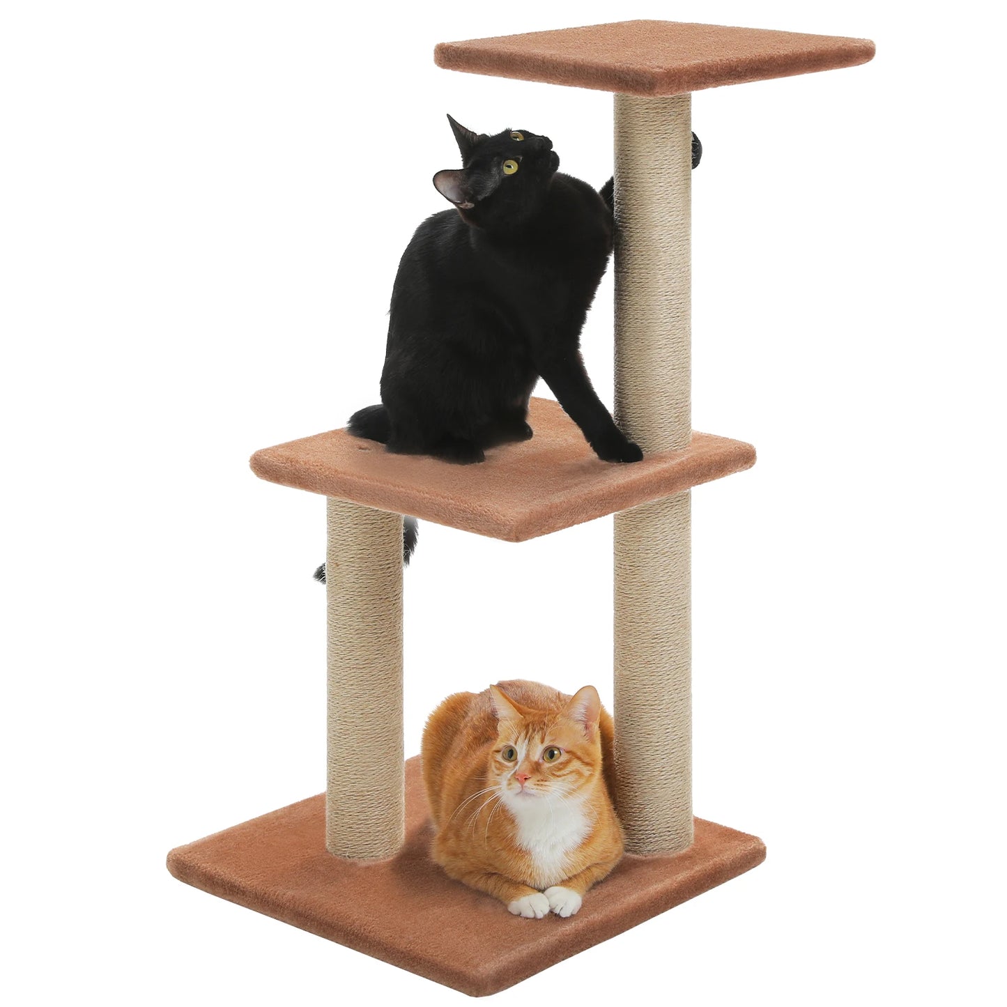 Cat Tree Tower for Indoor Cats - 2 Styles with Scratching Posts, Hammock, and Removable Top Perch - Grey