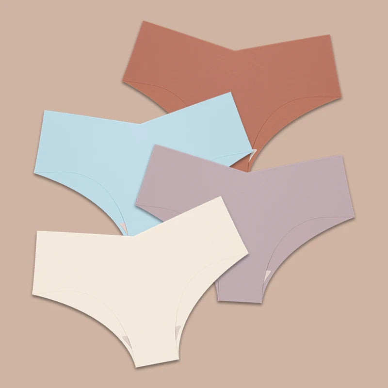 FINETOO 4pcs Seamless Ultra-thin Women's Panties