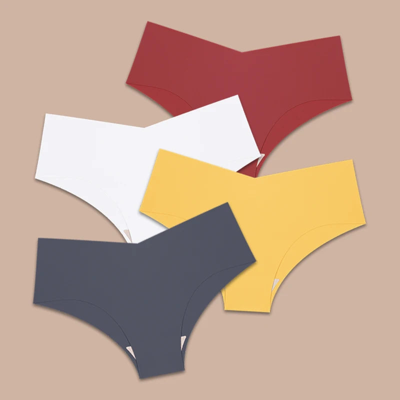 FINETOO 4pcs Seamless Ultra-thin Women's Panties