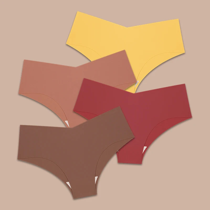 FINETOO 4pcs Seamless Ultra-thin Women's Panties