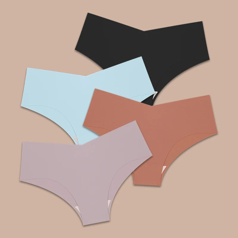 FINETOO 4pcs Seamless Ultra-thin Women's Panties