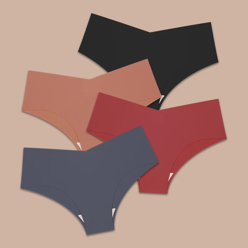 FINETOO 4pcs Seamless Ultra-thin Women's Panties