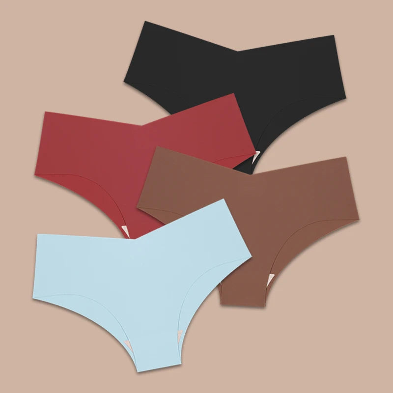 FINETOO 4pcs Seamless Ultra-thin Women's Panties
