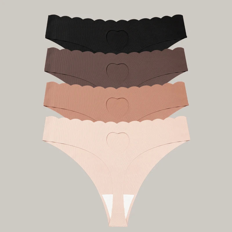 FINETOO 4pcs Women's Seamless Panties
