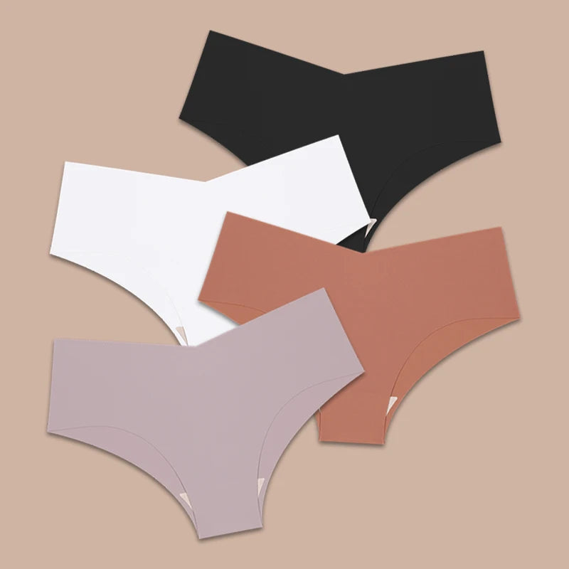 FINETOO 4pcs Seamless Ultra-thin Women's Panties