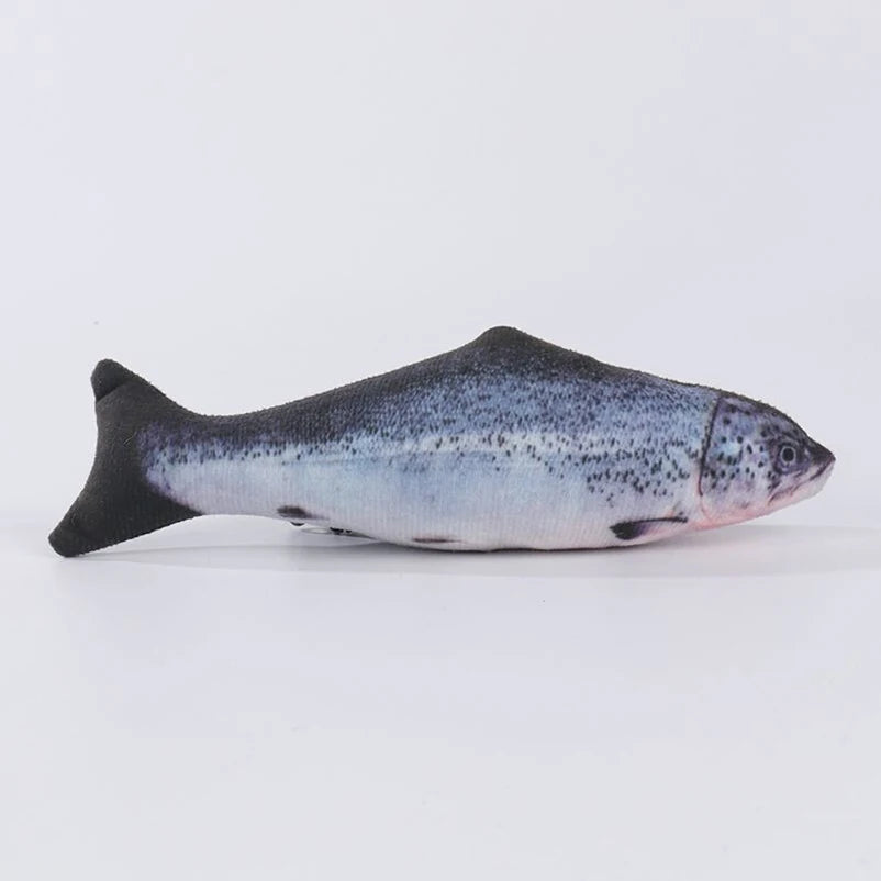 Simulation Fish Cat Chew Plush Toys