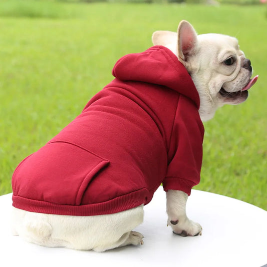 Stylish Dog Winter Hooded Sweatshirt for Small to Medium Pets