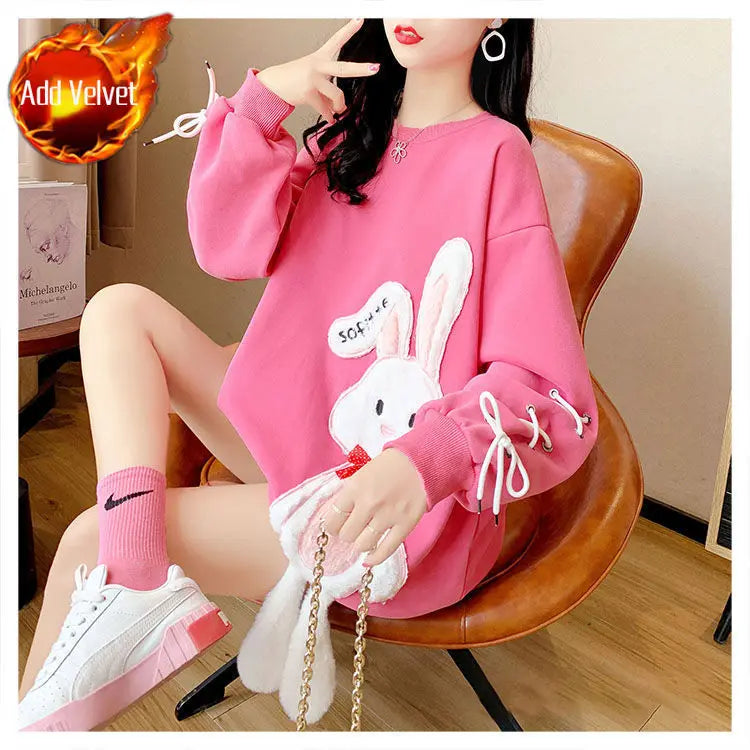 Kawaii Cute Bunny Sweatshirt for Women