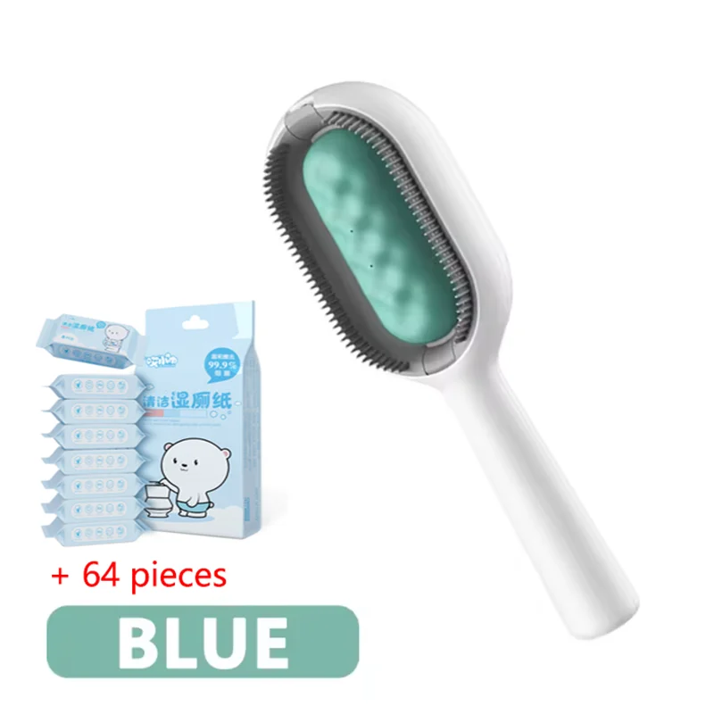3-in-1 Cat Brush for Long Hair Removal