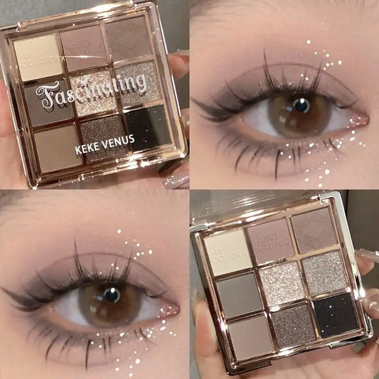 9 Colors Eyeshadow Palette - Sweet Cool Girls Punk Smokey Eye Makeup