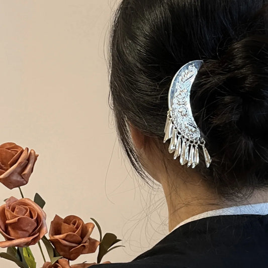 Handmade Pearl Tassel Hair Sticks for Women - Vintage Chinese Style U-Shaped Hairpin