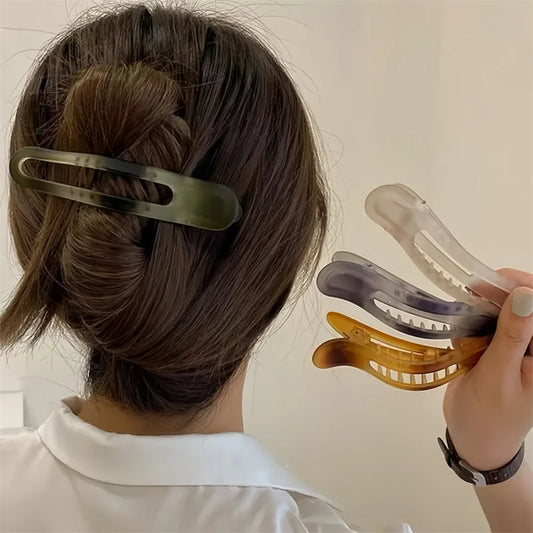 Acrylic Matte Duckbill Hair Claws and Barrettes - Stylish Hair Accessories for Women