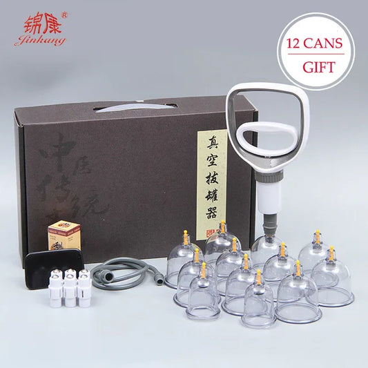 Suction Cups Acupuncture Vacuum Massage Jars - Hansol Cuppings Therapy Set