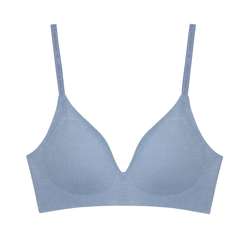 FINETOO Women Wireless Deep V Padded Bralette