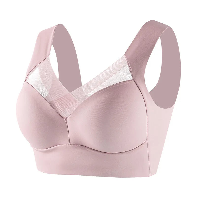 Women Seamless Plus Size Lace Push Up Sports Bra