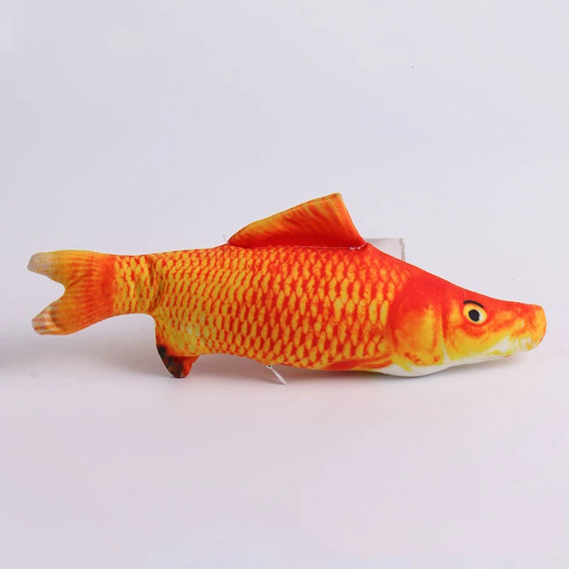 Simulation Fish Cat Chew Plush Toys