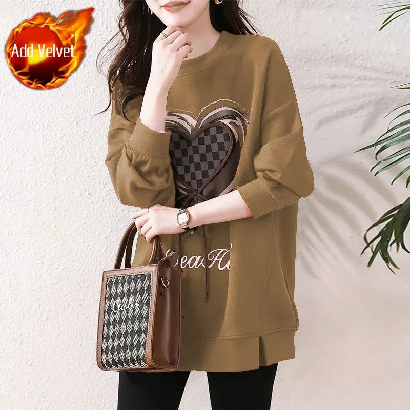 Green Baggy Sweatshirt for Women