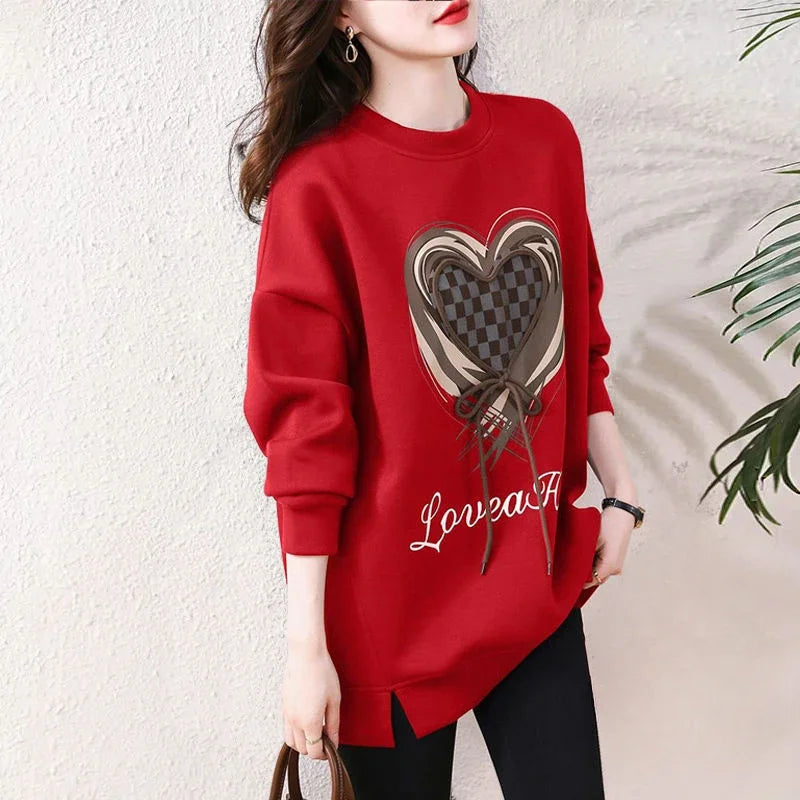Green Baggy Sweatshirt for Women