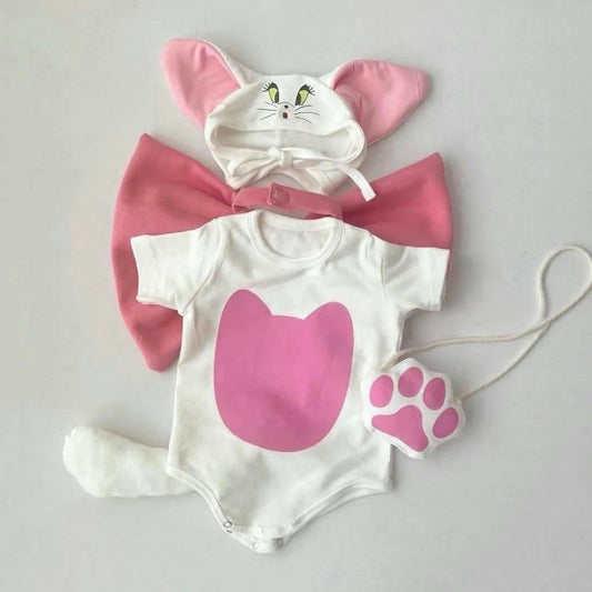 Summer Baby Romper - Cute Cat Outfit for Infants
