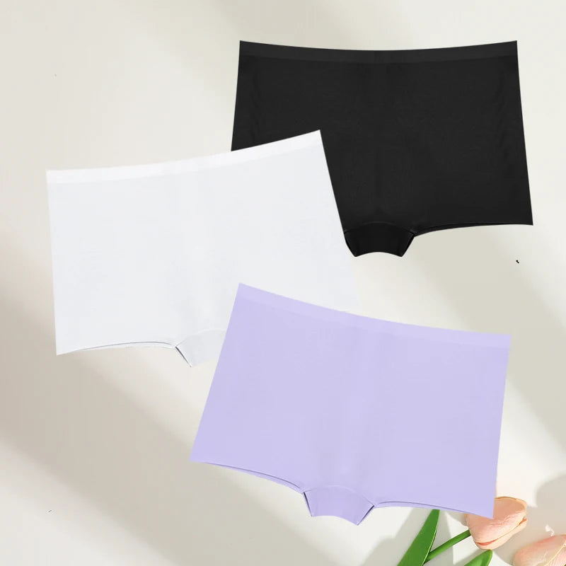 FINETOO 3pc Seamless Soft Boyshort Women's Panties