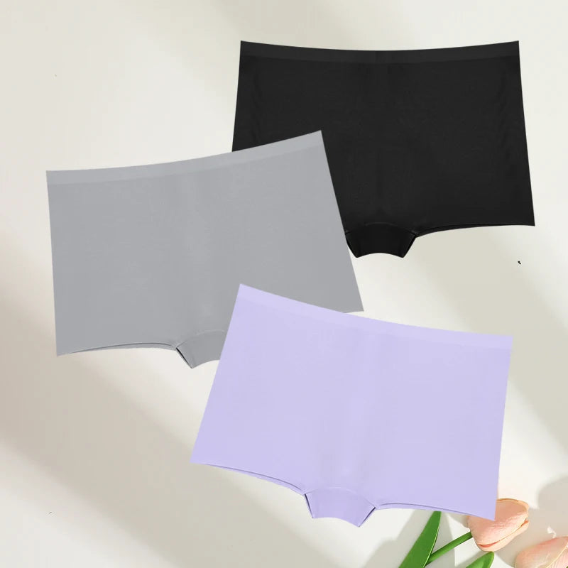 FINETOO 3pc Seamless Soft Boyshort Women's Panties