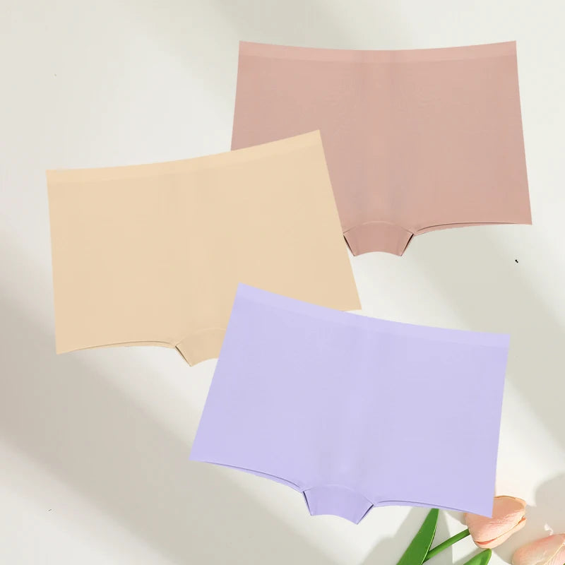 FINETOO 3pc Seamless Soft Boyshort Women's Panties