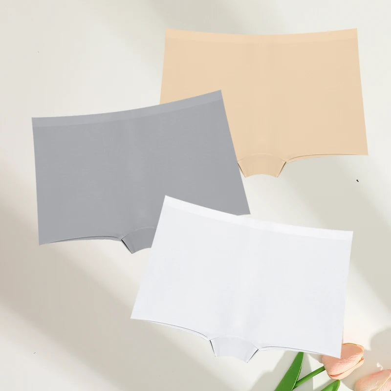 FINETOO 3pc Seamless Soft Boyshort Women's Panties