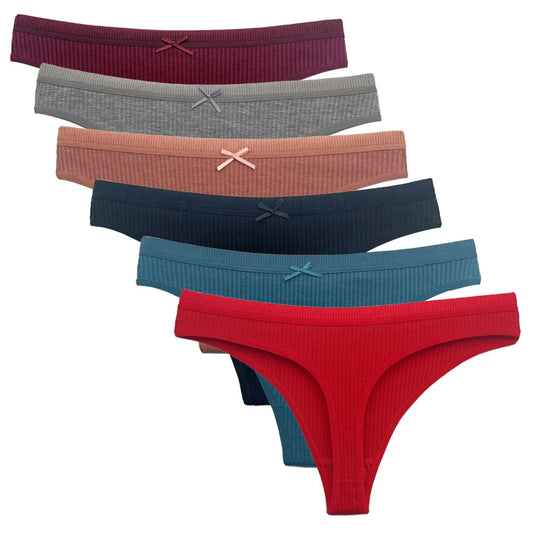 5 PCS Cotton G-String Panties for Women – Sexy Thong Underwear
