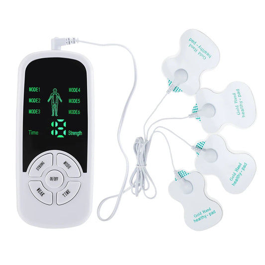 6 Modes EMS Electric Muscle Therapy Stimulator - Portable Tens Unit Machine for Physiotherapy, Abdominal, and Prostate Massage