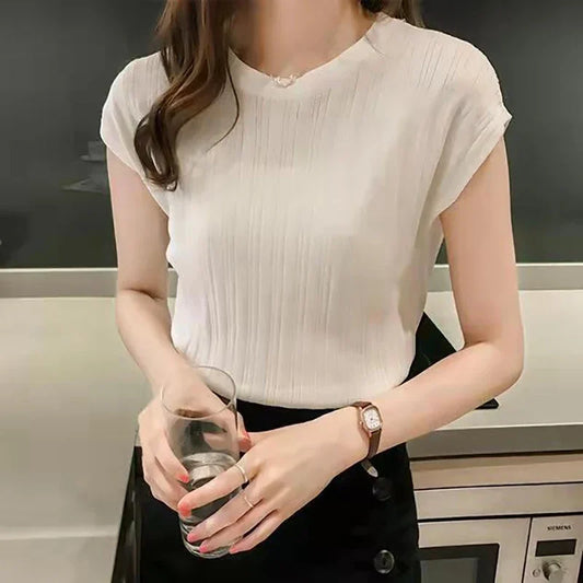 ITOOLIN Women Knitted Loose T-shirts