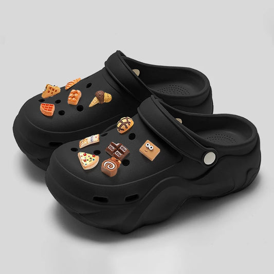 Sandalen mit dicker Sohle für Damen – Luxuriöse Outdoor-Clogs