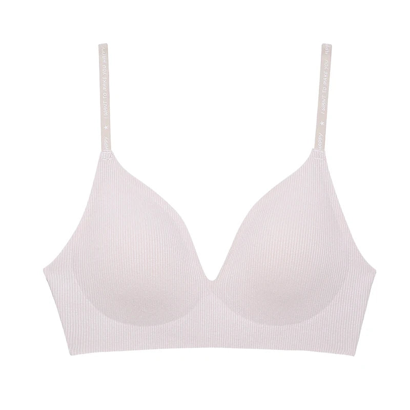 FINETOO Women Wireless Deep V Padded Bralette
