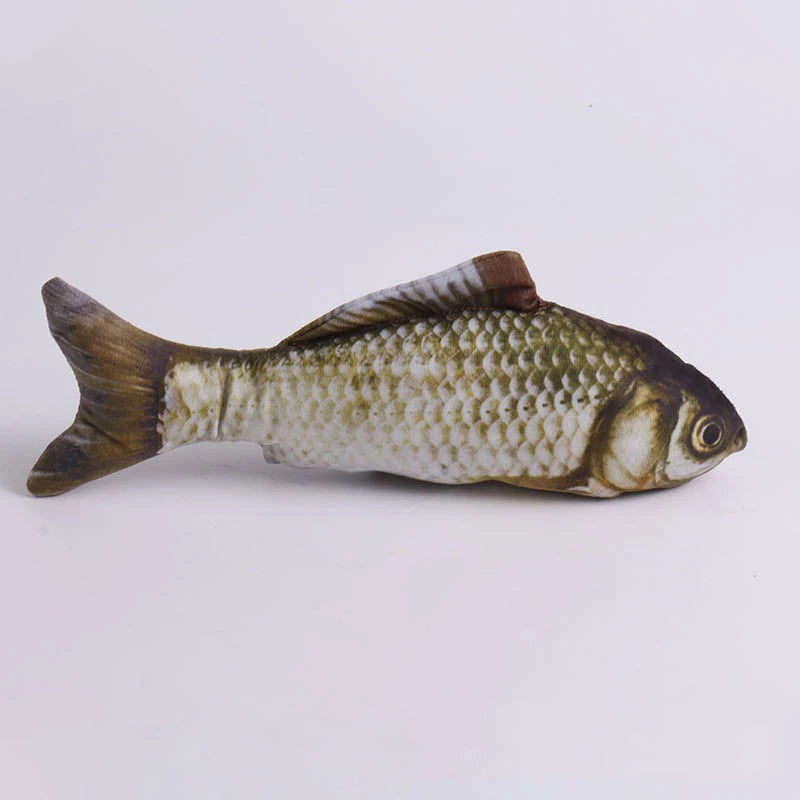 Simulation Fish Cat Chew Plush Toys