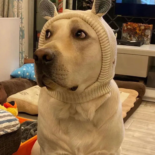 Winter Warm Dog Hat Ear Muffs - Noise Protection & Windproof Ears Covers for Small and Medium Puppies