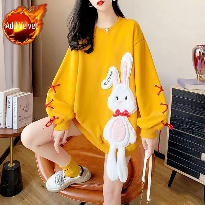 Kawaii Cute Bunny Sweatshirt for Women