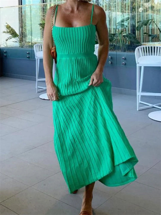 Tossy Backless Ribbed Maxi Dress for Women - Summer Holiday Party Bodycon Maternity Dress